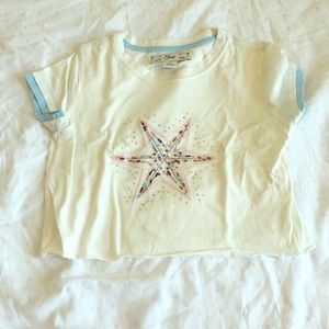 Girls distressed crop top